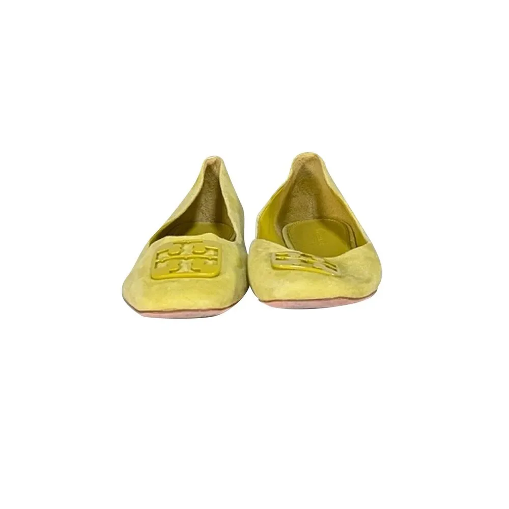 Tory Burch - Green Suede Flats Sz 9